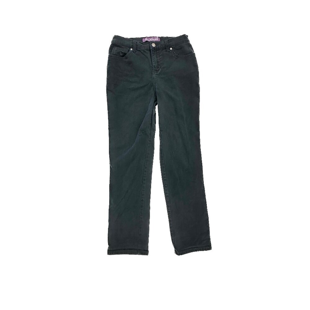 Gloria Vanderbilt Amanda Straight Leg‎ Women's size 4P Black Denim jeans